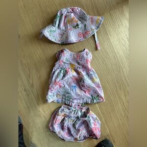 Pink Chicken Multicolor Floral Kids Hat